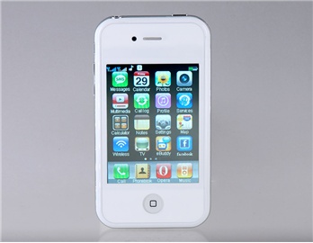 3.2" QVGA Screen Touch Phone with Dual Cameras Dual SIM and 8GB TF Card Support (White)