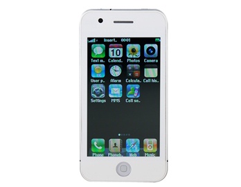 3.6" QVGA Touch Screen Quad-band Dual Sim Dual Standby Cell Phone with FM Java Camera TV Bluetooth 8 GB TF Card Support (White)