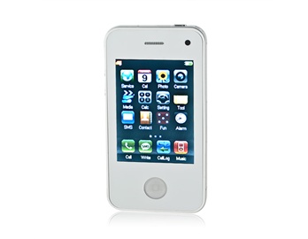 2.4" QVGA Touch Screen Quad Band Tri-SIM Tri-Standby Cell Phone with FM Bluetooth 4GB TF Card Support(White)