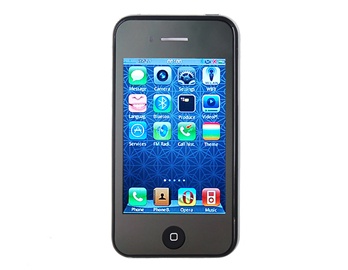 3.2" QVGA Touch Screen Quad-band Dual SIM Dual Standby Slate Bar Phone with TV FM Dual Cameras Bluetooth WiFi Java 4 GB TF Card Support (Black)