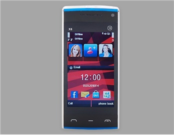 3.0" QVGA Touch Screen Fashion Slate Phone with FM Camera Bluetooth 4 GB TF Card Support (White)