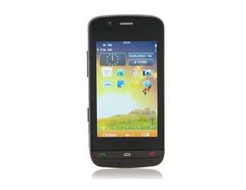 3.2" TFT Touch Screen Quad-band Dual SIM Dual Standby Cell Phone with Java FM TV WIFI Camera Bluetooth 4 GB TF Card Support (Black)