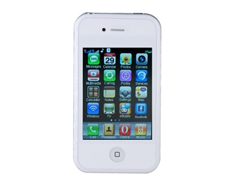 3.2" QVGA Screen Bar Phone with Dual Cameras Dual SIM and 4GB TF Card Support (White)