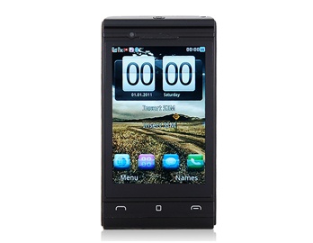3.3" QVGA Screen Touch Phone with Bluetooth TV, FM WIFI Java Flashlight and 8GB TF Card Support (Black)