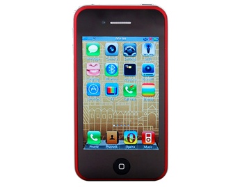 3.5" HVGA Touch Screen Ultra-thin Slate Phone with FM JAVA TV Wifi Camera Bluetooth (Red)