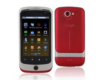 Touch Screen Cell Phone with Dual Cameras Dual SIM and 4GB TF Card Support(Red)