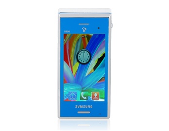 3.2" TFT Touch Screen Quad-band Dual Sim Dual Standby Ultrathin Fashion Cell Phone with JAVA FM Camera Bluetooth (Blue)