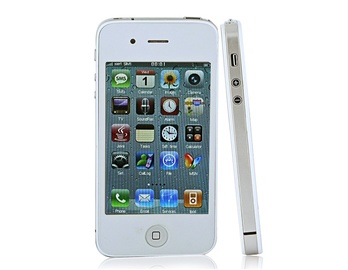 3.5" QVGA Touch Screen Dual Sim Card Dual Standby Quad-band Ultrathin Cell Phone with WIFI TV FM JAVA Bluetooth Dual Cameras and 8GB TF Card Support (White)
