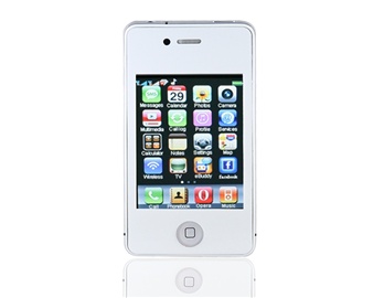 3.2" QVGA Touch Screen Quad-band Dual Sim Standby Cell Phone with FM WIFI JAVA WAP GPRS Camera Bluetooth 16 GB TF Card Support (White)