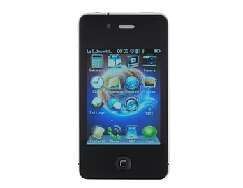 3.2" QVGA Touch Screen Quad-Band Dual SIM Dual Standby Cell Phone with FM/Java/WiFi/Camera/Bluetooth/16GB TF Card Support (Black)