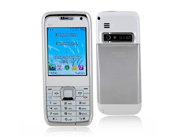 2.2" TFT Screen Quad-band Dual Sim Dual Standby Cell Phone with FM Camera TV Bluetooth 4 GB TF Card Support (White)