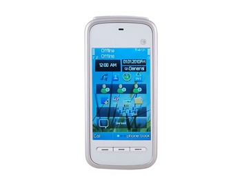 3.0" QVGA Touch Screen Triple-Band Dual SIM Dual Standby Cell Phone (White)