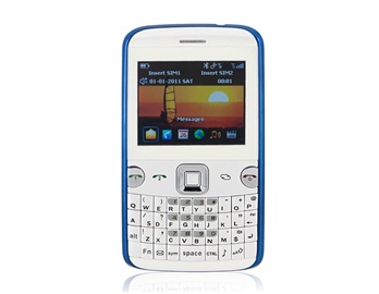 2.2" QVGA Screen QWERTY Quad-band Dual SIM Dual Standby Cell Phone with TV FM Camera Bluetooth 4 GB TF Card Support (Blue)