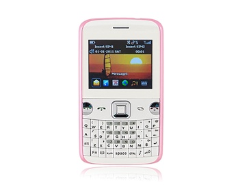 2.2" QVGA Screen QWERTY Quad-band Dual SIM Dual Standby Cell Phone with TV FM Camera Bluetooth 4 GB TF Card Support (Pink)