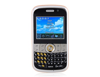 2.0" QVGA Screen Quarty Phone with Bluetooth Java Flashlight Speaker Dual Camera Four SIM and 4GB TF Card Support (Orange)