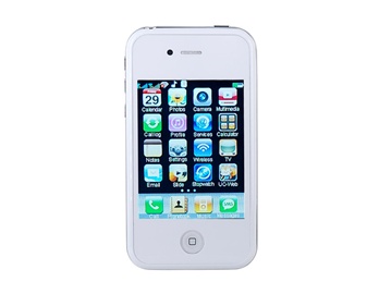 3.2 Inch QVGA Dual Sim Dual Standby Cell Phone with WiFi FM Camera Bluetooth 4 GB TF Card Support (White)