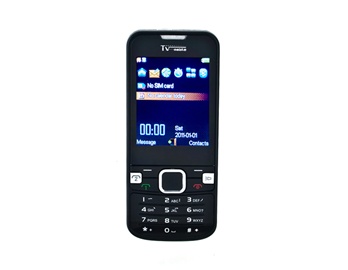 2.4" TFT Screen Quad-band Dual SIM cards Dual Standby Fashion Cell Phone with FM TV Bluetooth Camera and 4GB TF Card Support (Black)