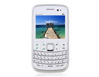 2.2" QVGA Screen Bar Phone with Bluetooth Wifi FM Flashlight Dual Cameras Four SIM and 4GB TF Card Support (White)