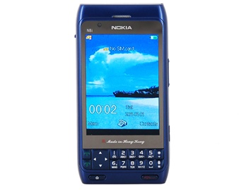 3.0" HVGA Touch Screen Quad-band Dual SIM Dual Standby Bar Phone with Camera Bluetooth 4GB TF Card Support (Blue)