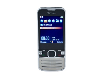 2.4" TFT Screen Quad-band Dual SIM Cards Dual Standby Fashion Cell Phone with FM TV Bluetooth Camera and 4GB TF Card Support (Silver)