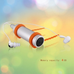 Amanda99 3.5mm 4G Digital Waterproof Durable USB MP3 Player (Silver)