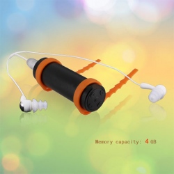 Amanda99 3.5mm 4G Digital Waterproof Durable USB MP3 Player (Black)