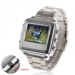 Amanda99 Free Shipping! Faddish 868-F 1.5" TFT 0.3M Pixel 2GB MP4 Watch with Camera (Silver)