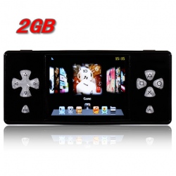 Amanda99 2.8 inch 1.3MP Camera Support FM Function 2GB MP4 Player with TV Out/Games/TF Card Slot - Black