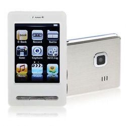 Amanda99 4GB 2.7 inch Touch Screen 3MP Camera I-touch MP4 MP5 Player with FM, Game, Speaker, TF Expansion - White