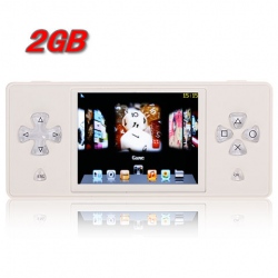 Amanda99 2.8 inch 1.3MP Camera Support FM Function 2GB MP4 Player with TV Out/Games/TF Card Slot - White