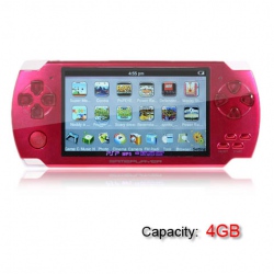 Amanda99 4.3" 1.3 Mega Pixel 4GB MP5 Portable Media Player Built-in 2,000 Game Support TF Card Expansion with 87.5-108MHz FM / AV Out / PC Camera / E-Book Reader - Rose red