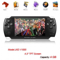 Amanda99 JXD V1000 4.3" TFT LCD 4GB MP4/MP5 Media Games Player with 3MP Camera/FM/Recording/E-book/TF Slot