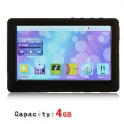 Amanda99 4.3" Touch Screen 4GB MP5 Player With FM/TV-OUt(Black)