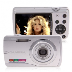 Amanda99 DC-E60 12MP 2.7-inch LCD HD Digital Camera with 8x Digital Zoom (Sliver)