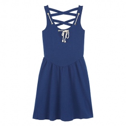 Amanda99 Stylish and Fine Vest-style Design Canvas Dress for Female