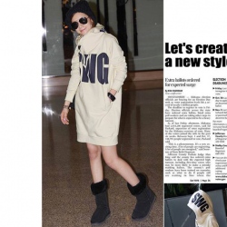 Amanda99 Autumn and Winter Style Fashion Thicken Long Pattern Hooded Fleeces