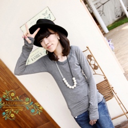 Amanda99 Sweety and Mix-Matched Stack Cuff Design and Lace Embellish Collar Blouse