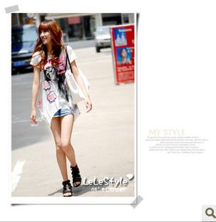 Amanda99 Summer Fashion Irregular Hem Design White Cotton Blouse