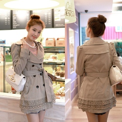 Amanda99 Cotton+Polyester M Size Long Sleeves Coat--Women's Coats