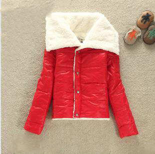 Amanda99 Hot Sale Cute Princess Stylish Turndown Collar Design Pink Cotton-Padded Clothes