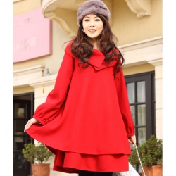 Amanda99 Elegant Special Collar Design Layered Puff Long Sleeves Blouse For Women