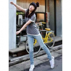Amanda99 New Arrival Fashion and Casual Style Laconic and Mix-Matched Pencil Pants For Female