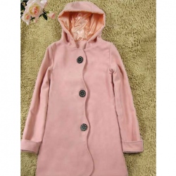Amanda99 Cute and Sweety Pink Wave Pattern Design Dust Coat For Female