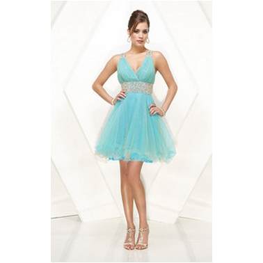Amanda99 A-line Strapless Short / Mini Taffeta Cocktail Dress / Prom Dress