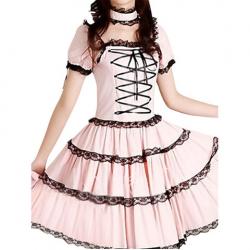 Amanda99 Pink Front Tie Lolita Dress