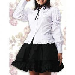 Amanda99 White Lolita Blouse And Black Lolita Skirt