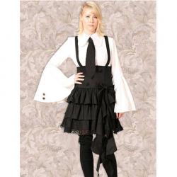 Amanda99 White Lolita Blouse And Black Multi-layer Skirt