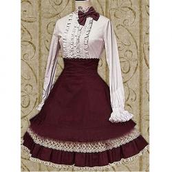 Amanda99 Long Sleeves Lolita Blouse And Lace Trimmed Lolita SkirtLong Sleeves Lolita Blouse And Lace Trimmed Lolita Skirt