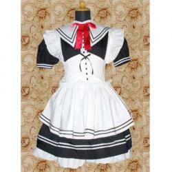 Amanda99 Black And White Short Sleeves Lolita Dress