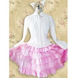 Amanda99 White Lolita Blouse And Pink Lolita Skirt